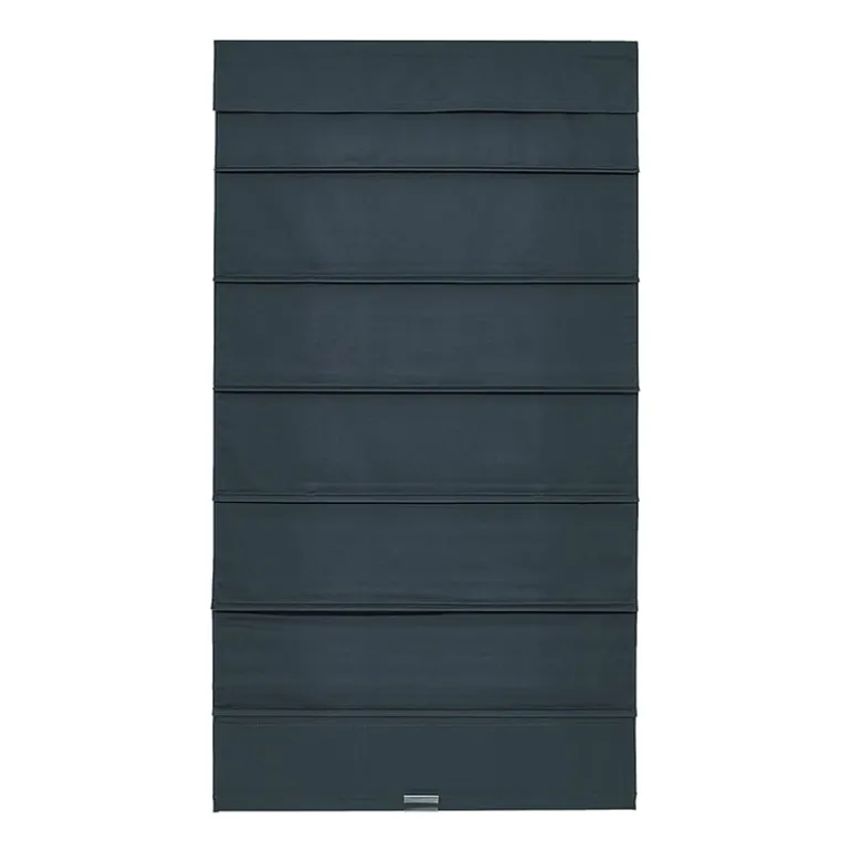 Home Basics Classic Cotton Twill Fabric With Blackout Liner Custom Cordless Blackout Roman Shade