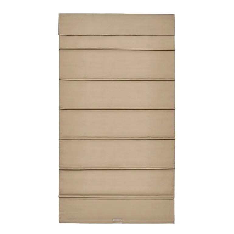 Home Basics Classic Cotton Twill Fabric With Blackout Liner Custom Cordless Blackout Roman Shade