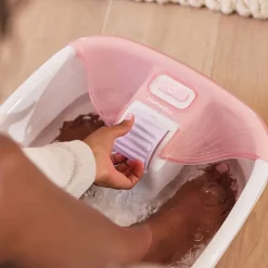 HoMedics Deluxe Footspa + Pumice Stone + Moisturizing Gel Socks Foot Bath