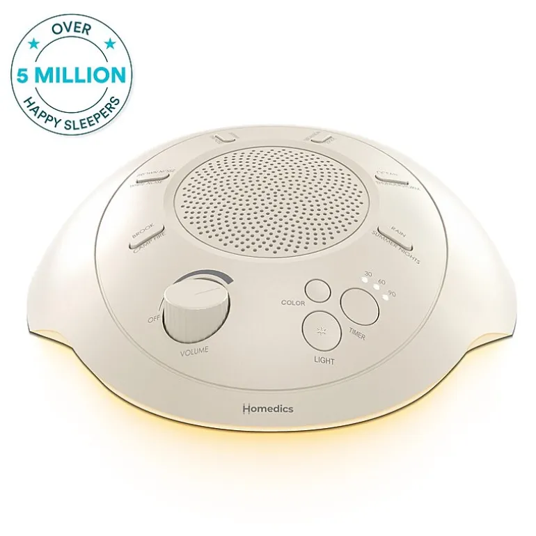 HoMedics Portable Sound Machine With Night Light Sound Machine