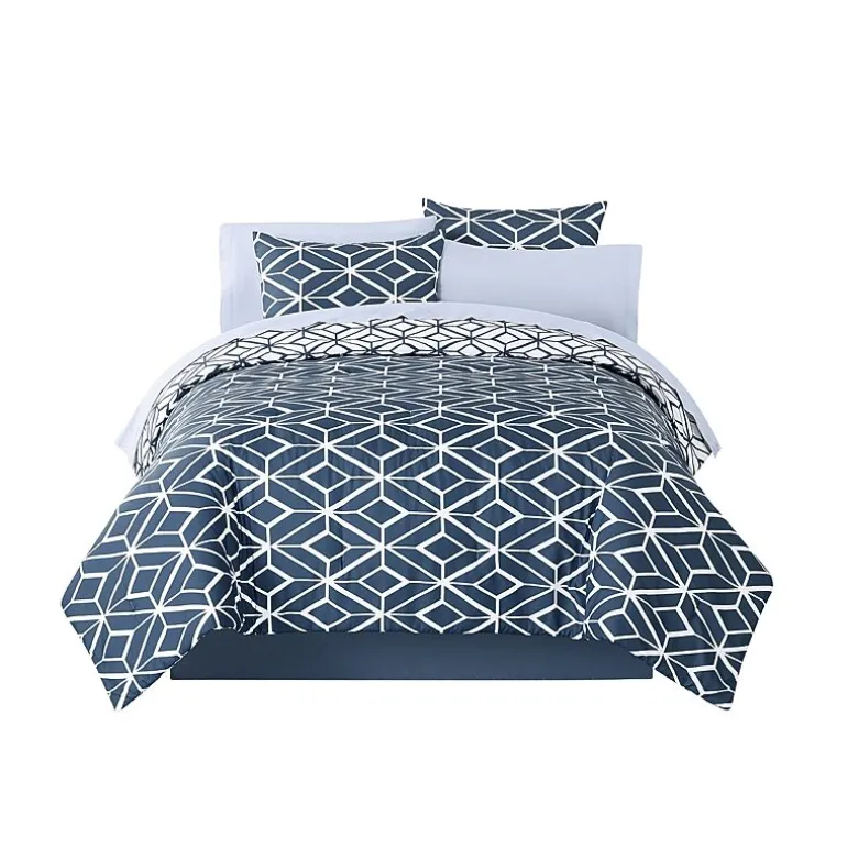 Home Expressions Ayden Geometric Reversible Complete Bedding Set with Sheets