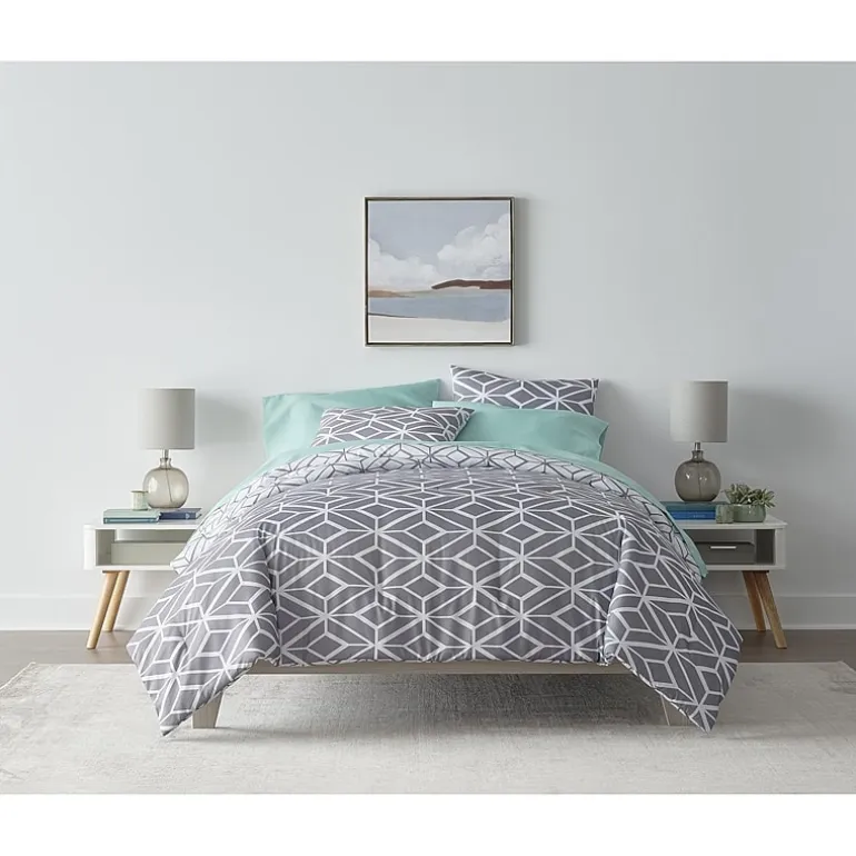 Home Expressions Ayden Geometric Reversible Complete Bedding Set with Sheets