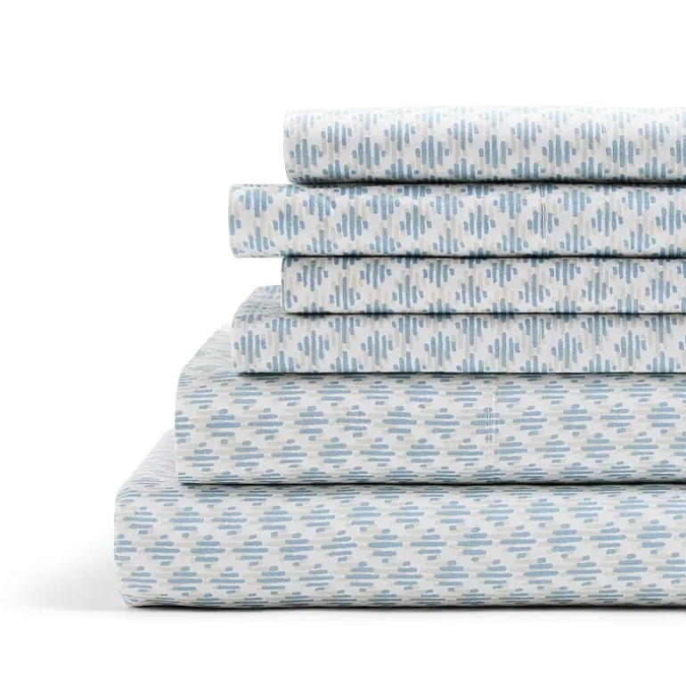 Home Expressions Cool And Crisp 6pc Cotton Percale Sheet Set