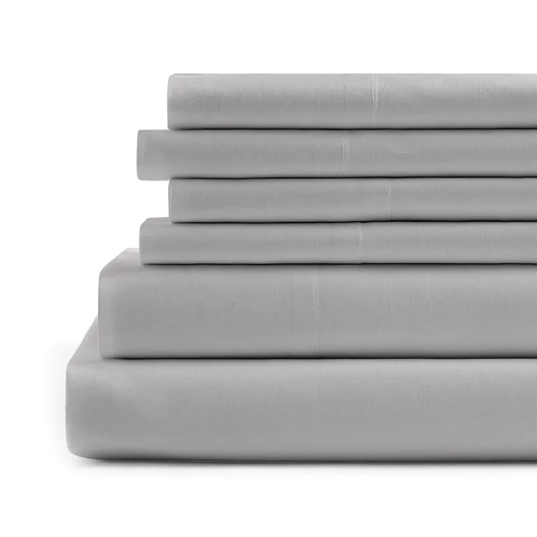 Home Expressions Cool And Crisp 6pc Cotton Percale Sheet Set