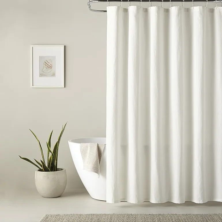 Home Expressions Dobby Stripe Shower Curtain