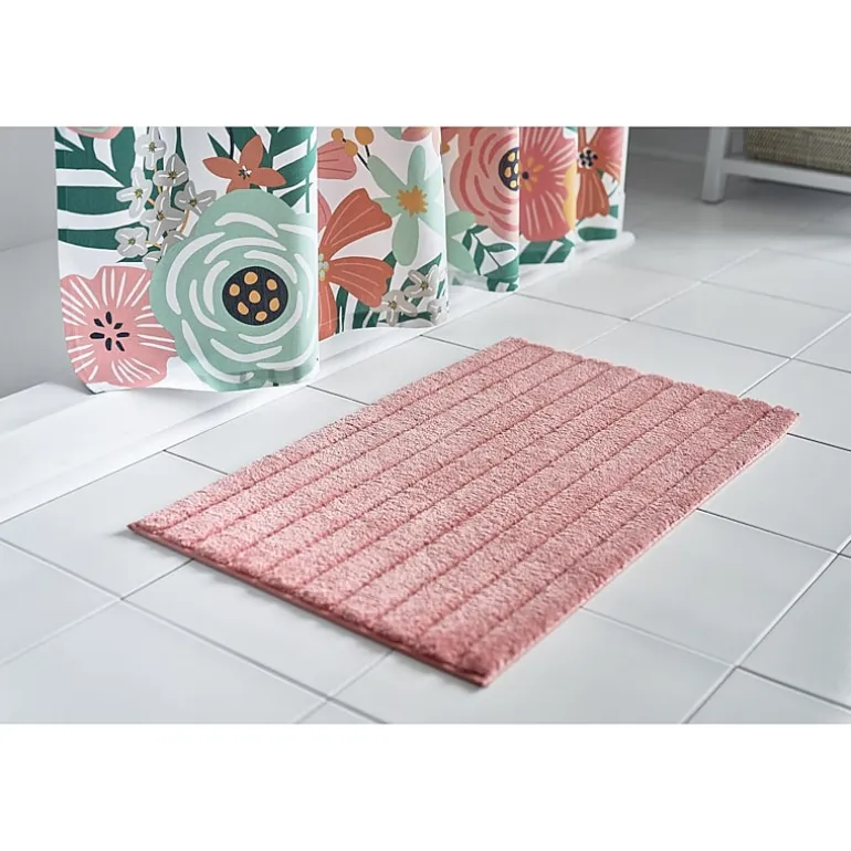 Home Expressions Floral Border Shower Curtain