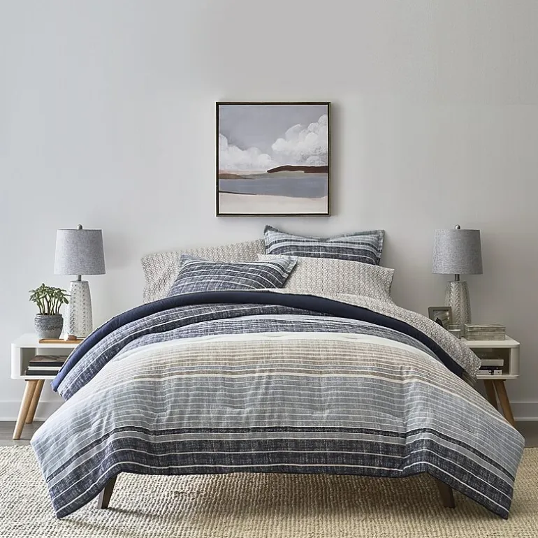 Home Expressions Mercer Stripes Complete Bedding Set With Sheets