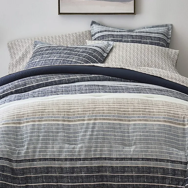 Home Expressions Mercer Stripes Complete Bedding Set With Sheets
