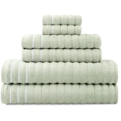 Home Expressions 6-pc. Ribbed Solid Bath Towel Set