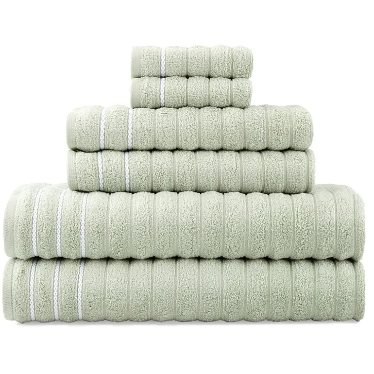 Home Expressions 6-pc. Ribbed Solid Bath Towel Set