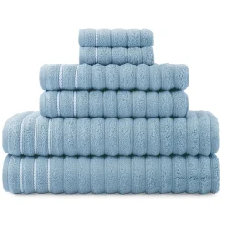 Home Expressions 6-pc. Ribbed Solid Bath Towel Set
