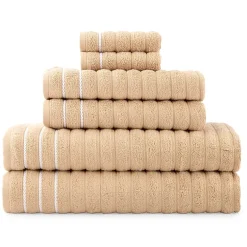 Home Expressions 6-pc. Ribbed Solid Bath Towel Set
