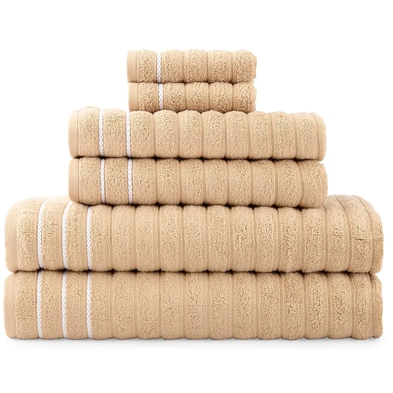 Home Expressions 6-pc. Ribbed Solid Bath Towel Set