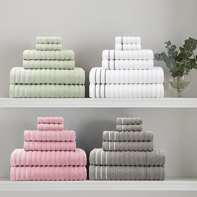 Home Expressions 6-pc. Ribbed Solid Bath Towel Set