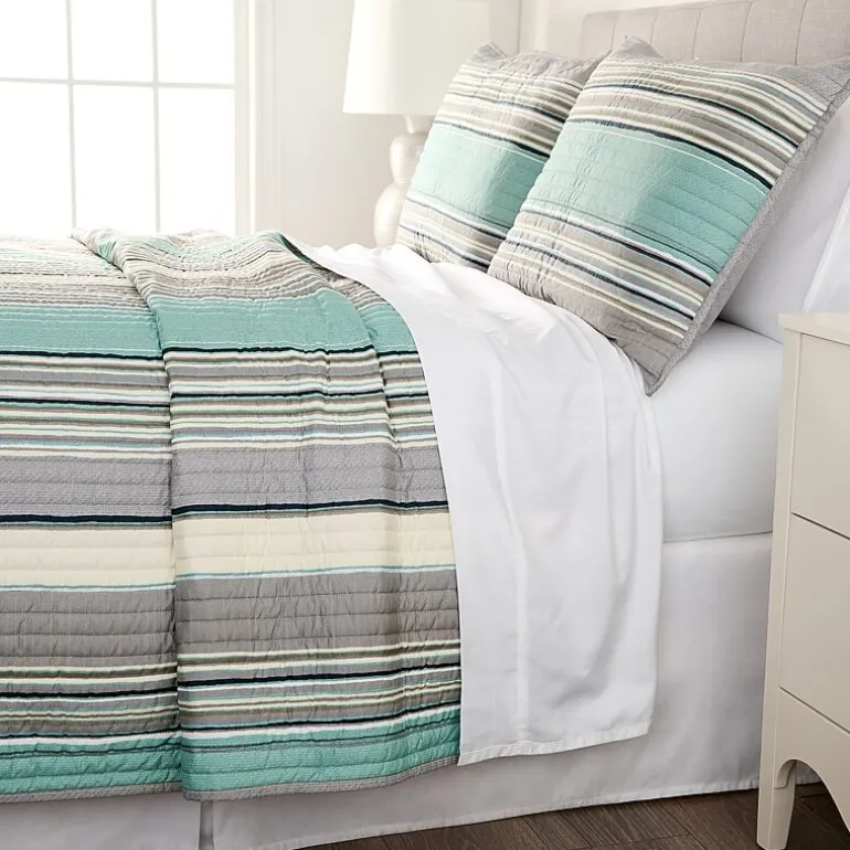 Home Expressions Reagan 3-pc. Stripes Quilt Set