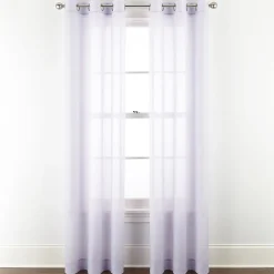 Home Expressions Remy Solid Grommet Top Sheer Single Curtain Panel