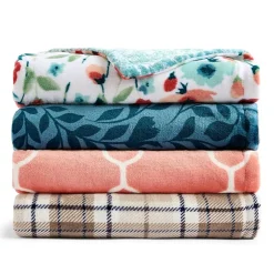 Home Expressions Reversible Velvet Plush Midweight Throw
