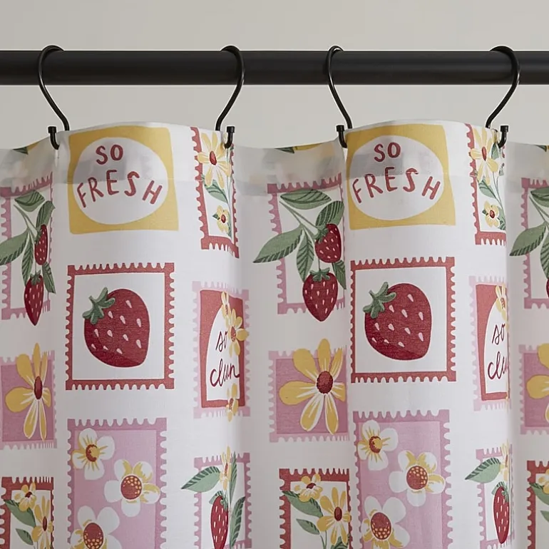 Home Expressions Stamps & Berries Shower Curtain