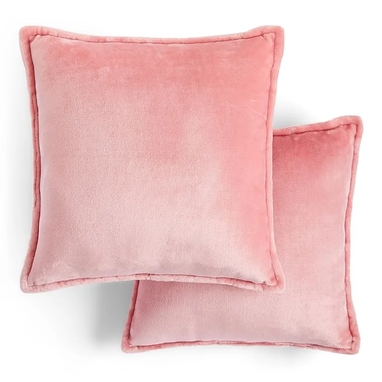 Home Expressions Velvet Plush 2-pack Square Throw Pillow