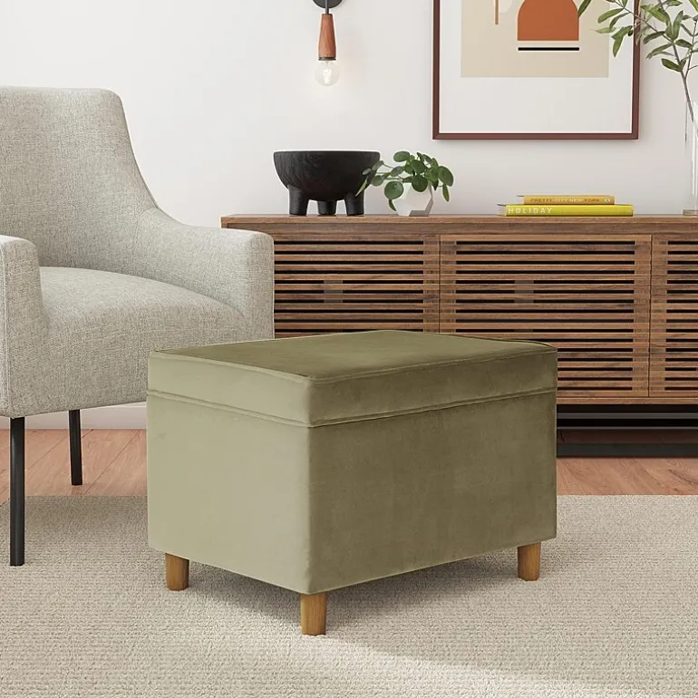 HOMEPOP Homepop Dinah Storage Lift-Top Upholstered Ottoman
