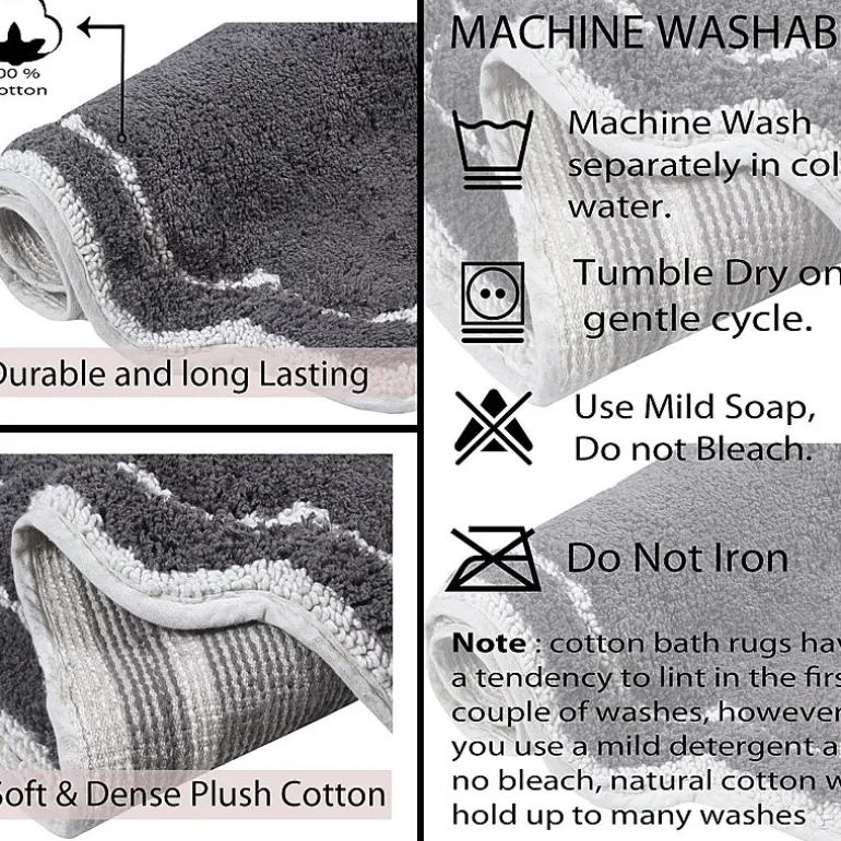 Home Weavers Inc Allure Quick Dry 17X24 Inch Bath Rug