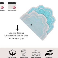 Home Weavers Inc Allure Quick Dry 17X24 Inch Bath Rug