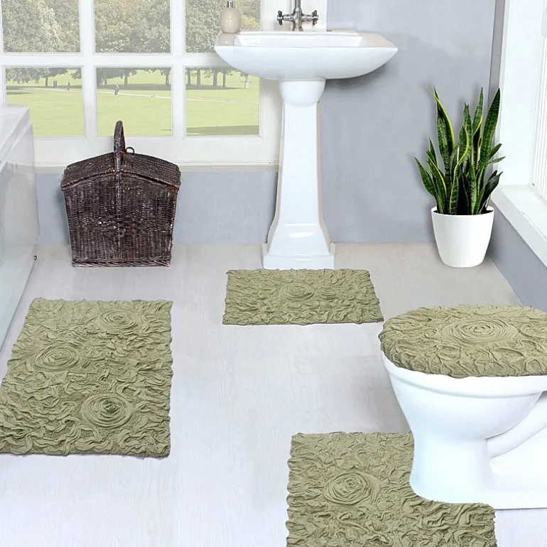 Home Weavers Inc Bellflower 4-pc. Quick Dry Bath Rug Set