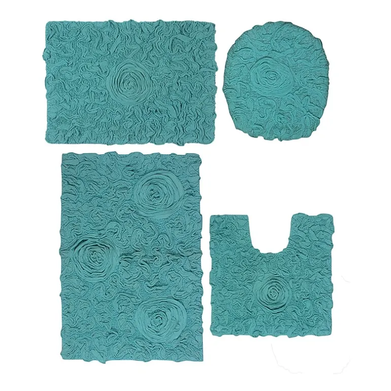 Home Weavers Inc Bellflower 4-pc. Quick Dry Bath Rug Set