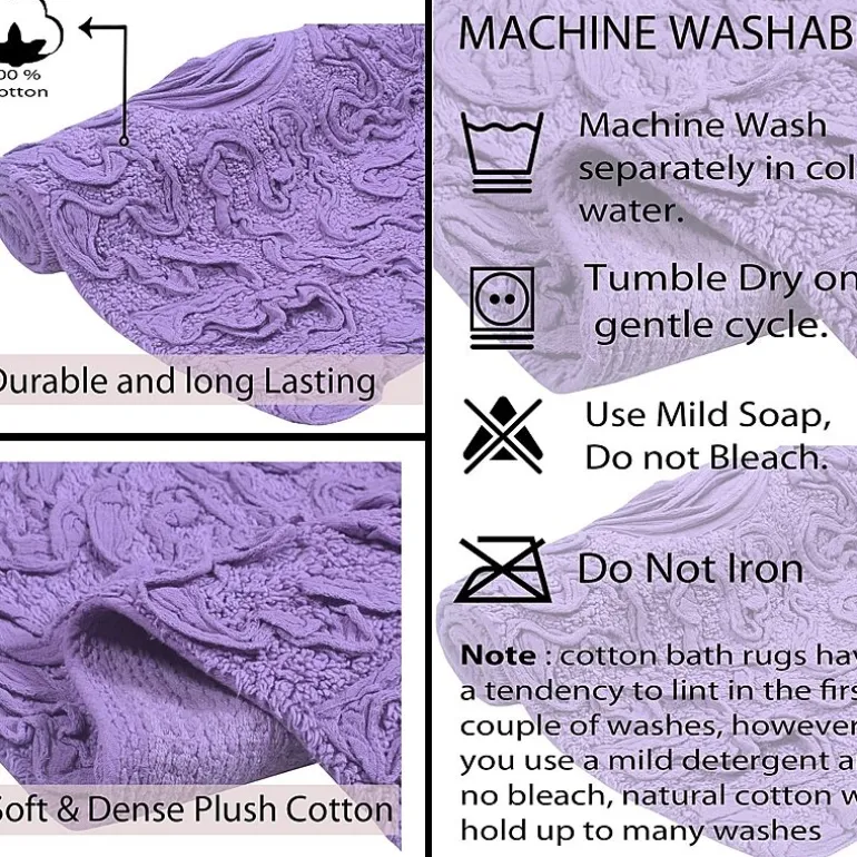 Home Weavers Inc Bellflower 4-pc. Quick Dry Bath Rug Set