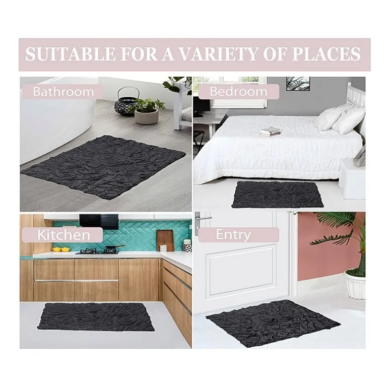 Home Weavers Inc Bellflower 4-pc. Quick Dry Bath Rug Set