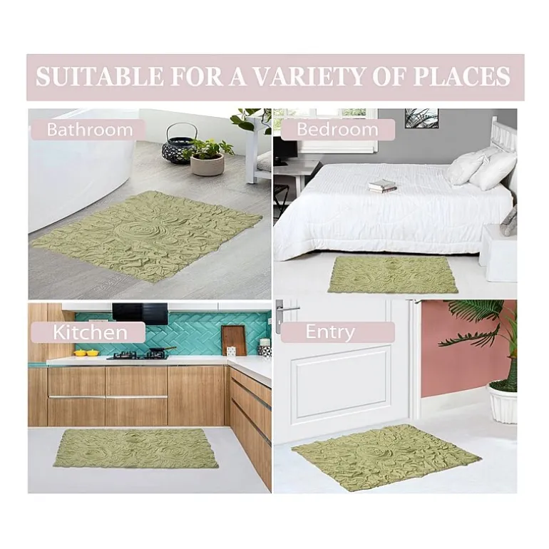 Home Weavers Inc Bellflower 4-pc. Quick Dry Bath Rug Set