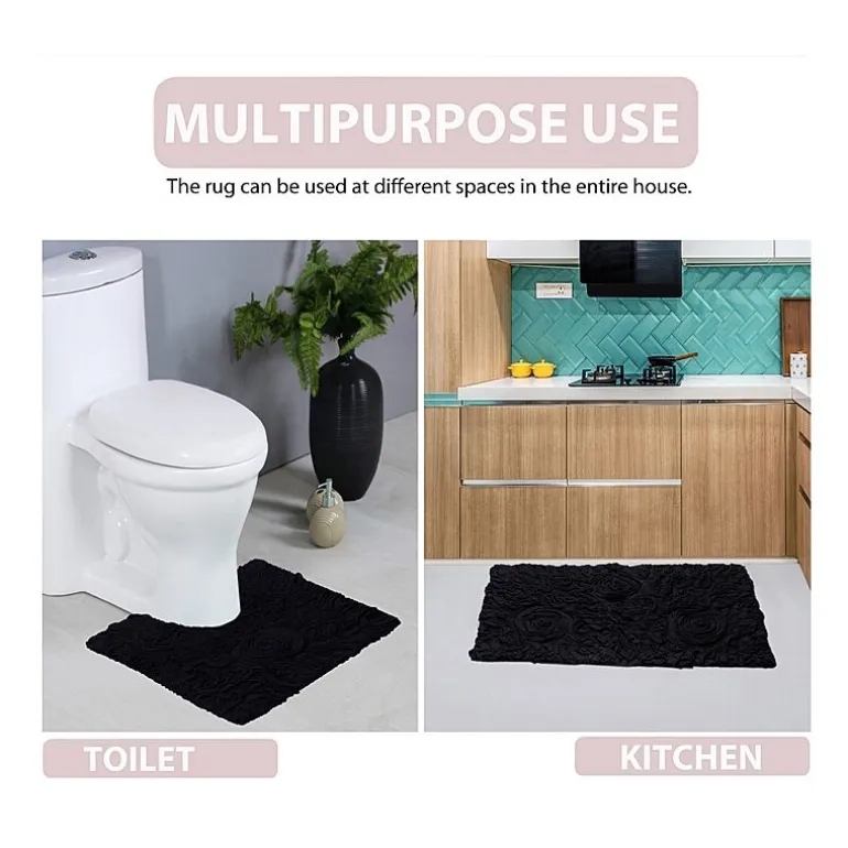 Home Weavers Inc Bellflower 4-pc. Quick Dry Bath Rug Set