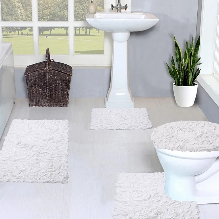 Home Weavers Inc Bellflower 4-pc. Quick Dry Bath Rug Set