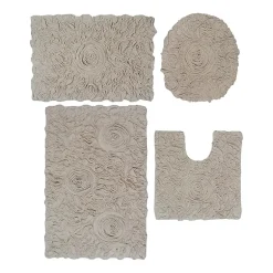 Home Weavers Inc Bellflower 4-pc. Quick Dry Bath Rug Set