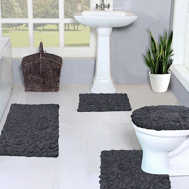Home Weavers Inc Bellflower 4-pc. Quick Dry Bath Rug Set