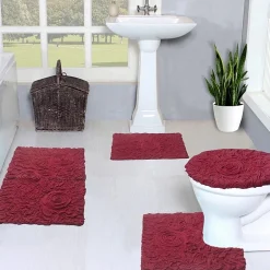 Home Weavers Inc Bellflower 4-pc. Quick Dry Bath Rug Set