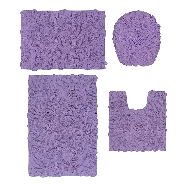 Home Weavers Inc Bellflower 4-pc. Quick Dry Bath Rug Set