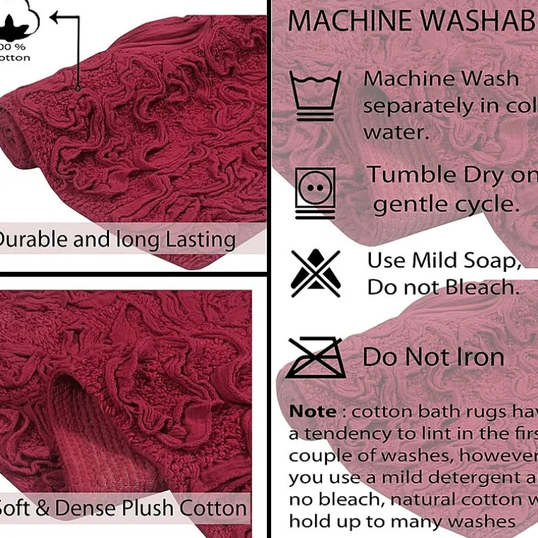 Home Weavers Inc Bellflower 4-pc. Quick Dry Bath Rug Set