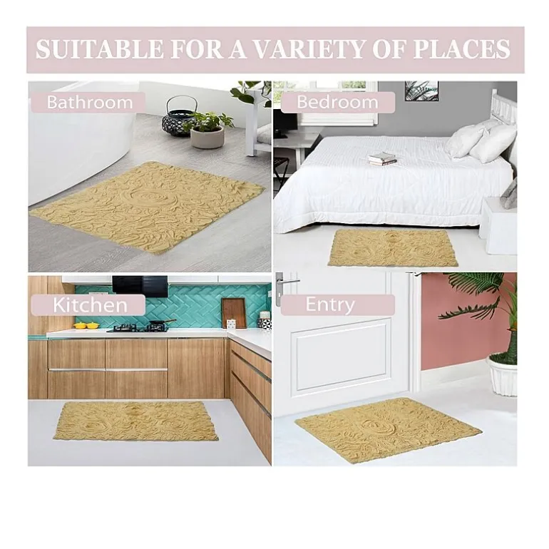 Home Weavers Inc Bellflower 4-pc. Quick Dry Bath Rug Set