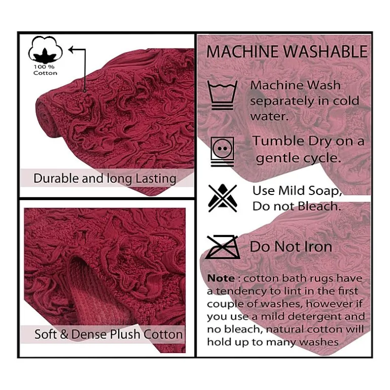 Home Weavers Inc Bellflower 4-pc. Quick Dry Bath Rug Set