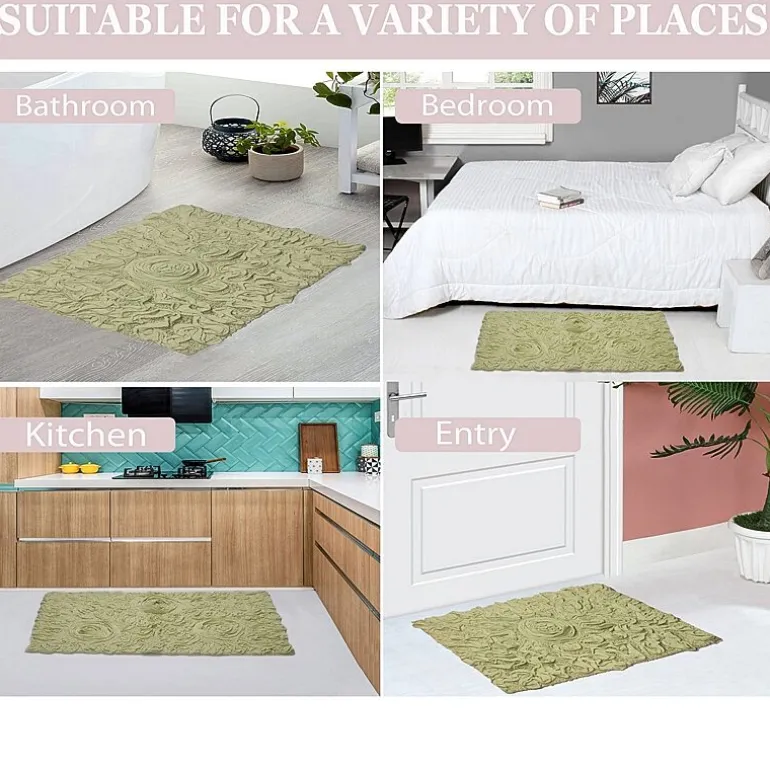 Home Weavers Inc Bellflower 4-pc. Quick Dry Bath Rug Set