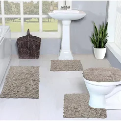 Home Weavers Inc Bellflower 4-pc. Quick Dry Bath Rug Set