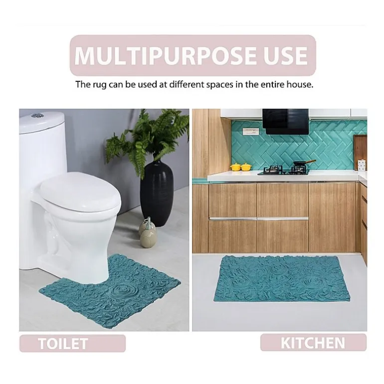 Home Weavers Inc Bellflower 4-pc. Quick Dry Bath Rug Set