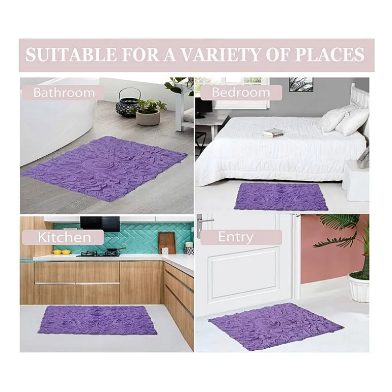 Home Weavers Inc Bellflower 4-pc. Quick Dry Bath Rug Set