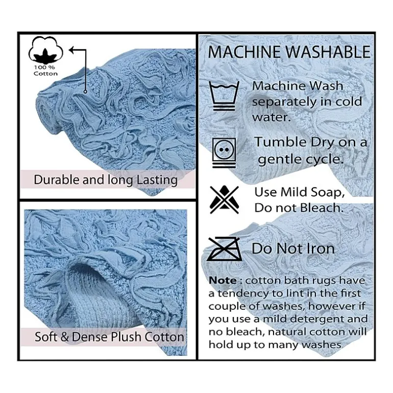Home Weavers Inc Bellflower 4-pc. Quick Dry Bath Rug Set