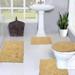 Home Weavers Inc Bellflower 4-pc. Quick Dry Bath Rug Set