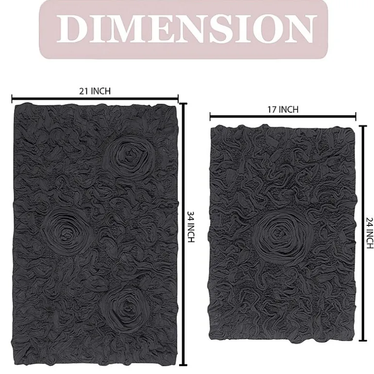 Home Weavers Inc Bellflower 2-pc. Quick Dry Bath Rug Set