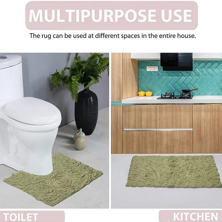 Home Weavers Inc Bellflower 2-pc. Quick Dry Bath Rug Set