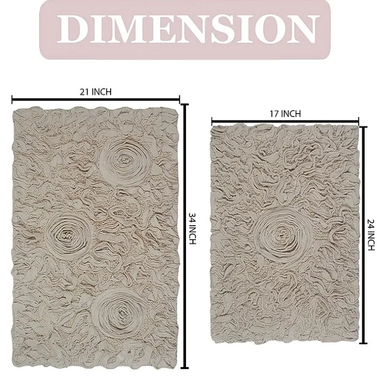 Home Weavers Inc Bellflower 2-pc. Quick Dry Bath Rug Set