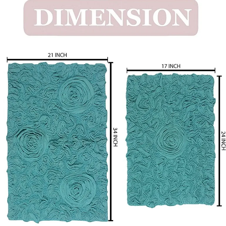 Home Weavers Inc Bellflower 2-pc. Quick Dry Bath Rug Set